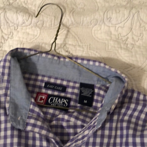 Chaps plaid purple button down - Picture 3 of 3